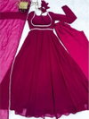 Rudra Creation Plain Georgette Anarkali Readymade Suits Orders in India
